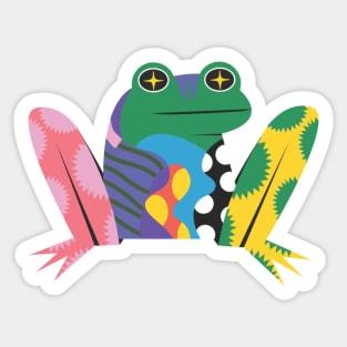 Geometric Frog Sticker